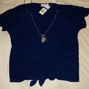 XL Kim Rogers cold shoulder blouse NWT